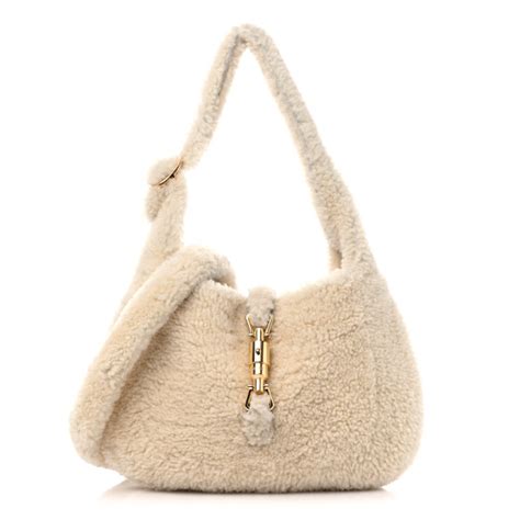 gucci shearling purse